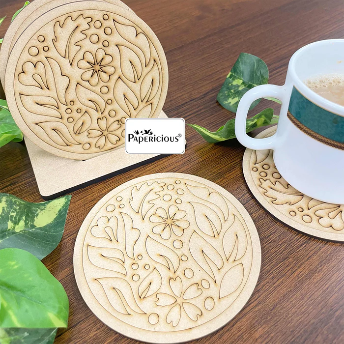 MDF Laser cut Coasters – 4