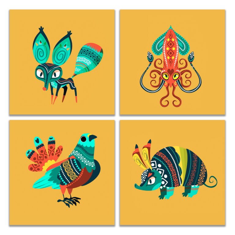 4 Piece Wall Hanging Set – 14